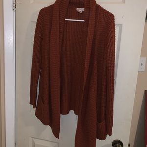 Dark Maroon Mossimo Cardigan with Pockets
